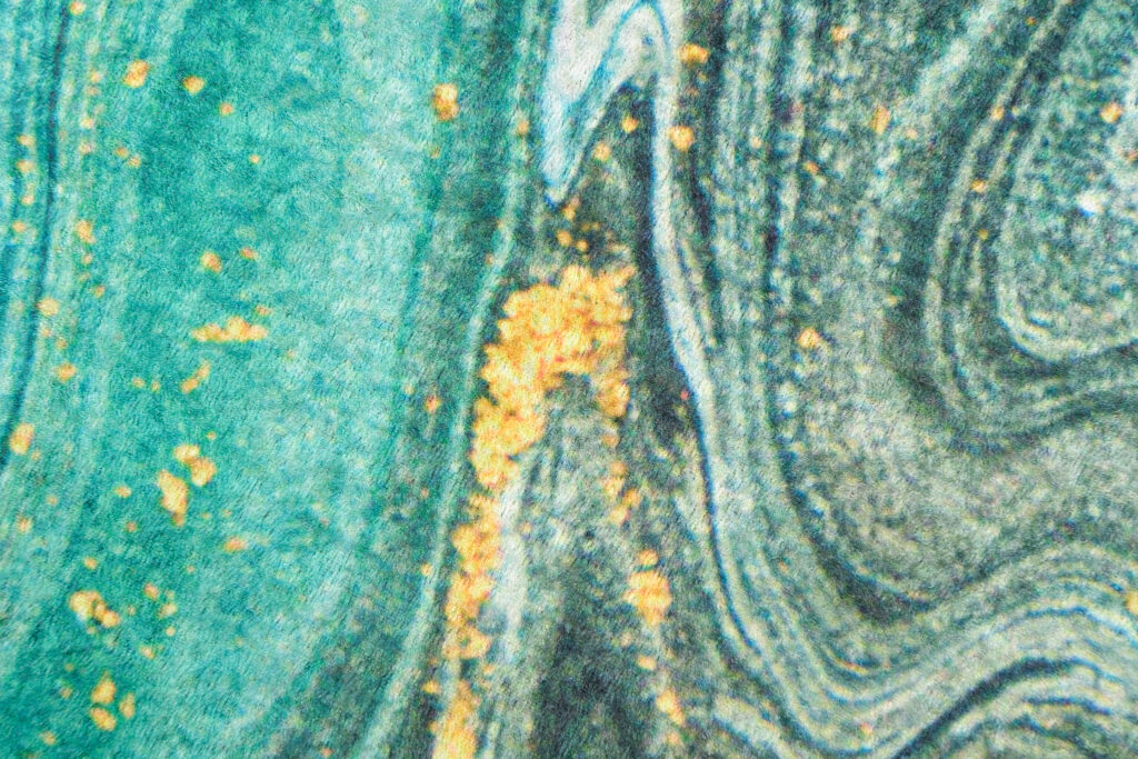 Tapis Toscana Emeraude Or Antidérapant