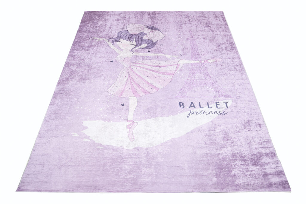 Tapis Emma Enfant Violet Ballerine Antidérapant