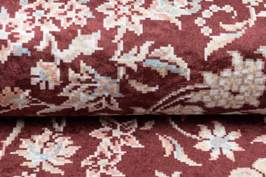Tapis Victoria à Franges Classique Marron Crème