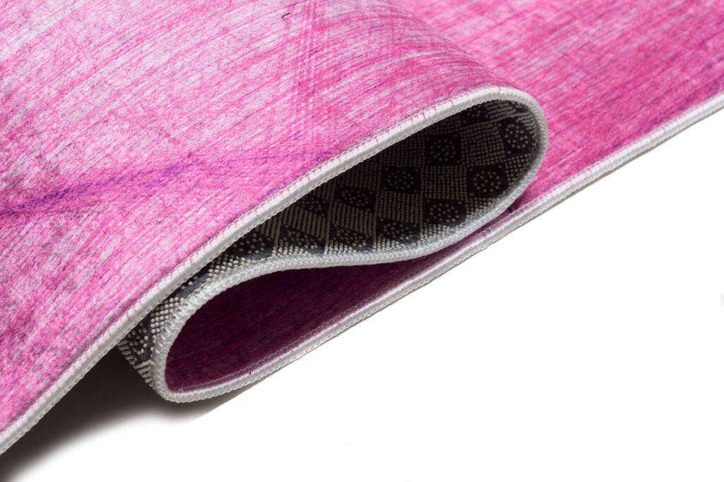 Tapis Toscana Rose Bleu Abstrait Rayures