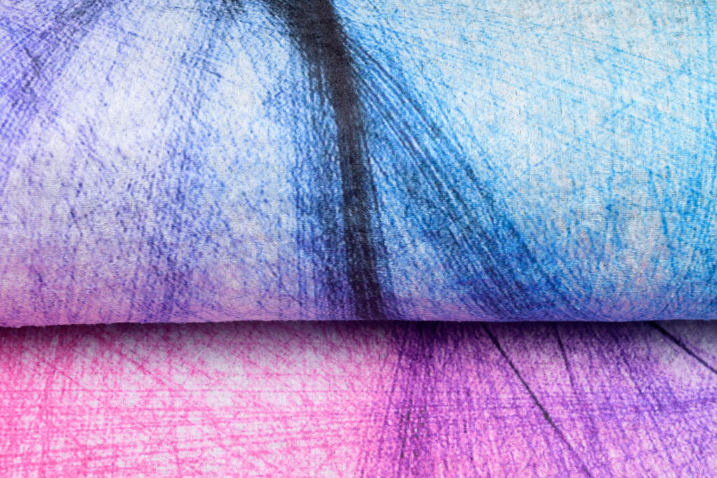Tapis Toscana Rose Bleu Abstrait Rayures