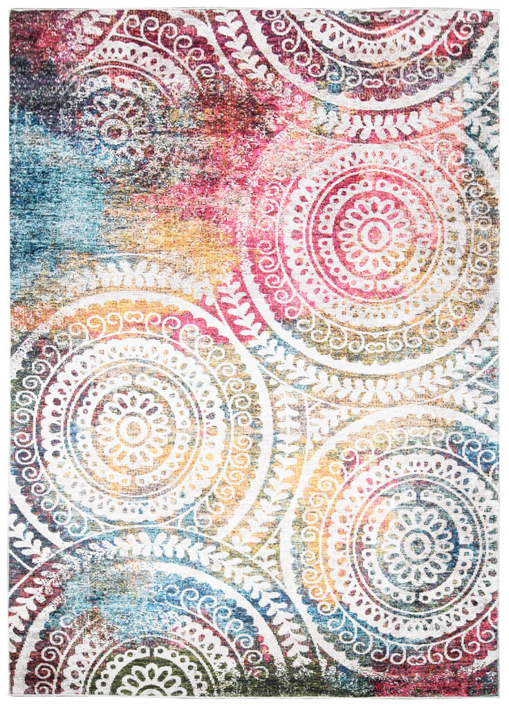 Tapiso Toscana Vintage Multicolore Rosaces Rondes