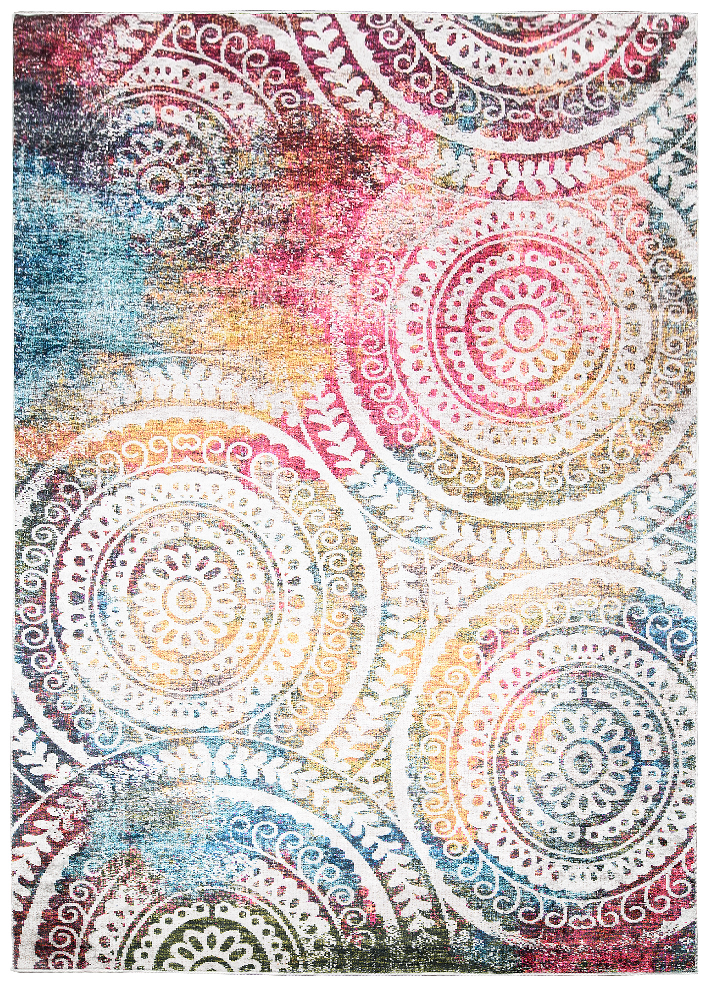 Tapiso Toscana Vintage Multicolore Rosaces Rondes