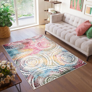 Tapiso Toscana Vintage Multicolore Rosaces Rondes