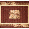 Tapis Atlas Marron Beige Classique Bordure