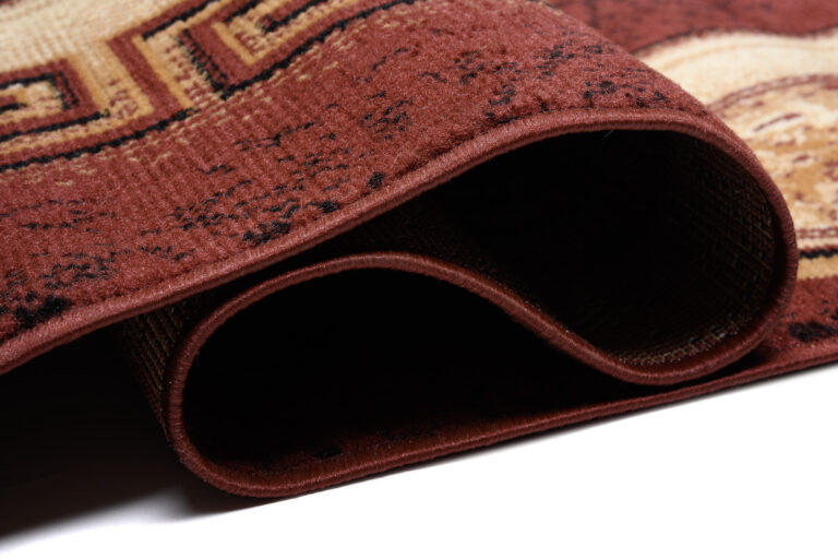 Tapis Atlas Marron Beige Classique Bordure