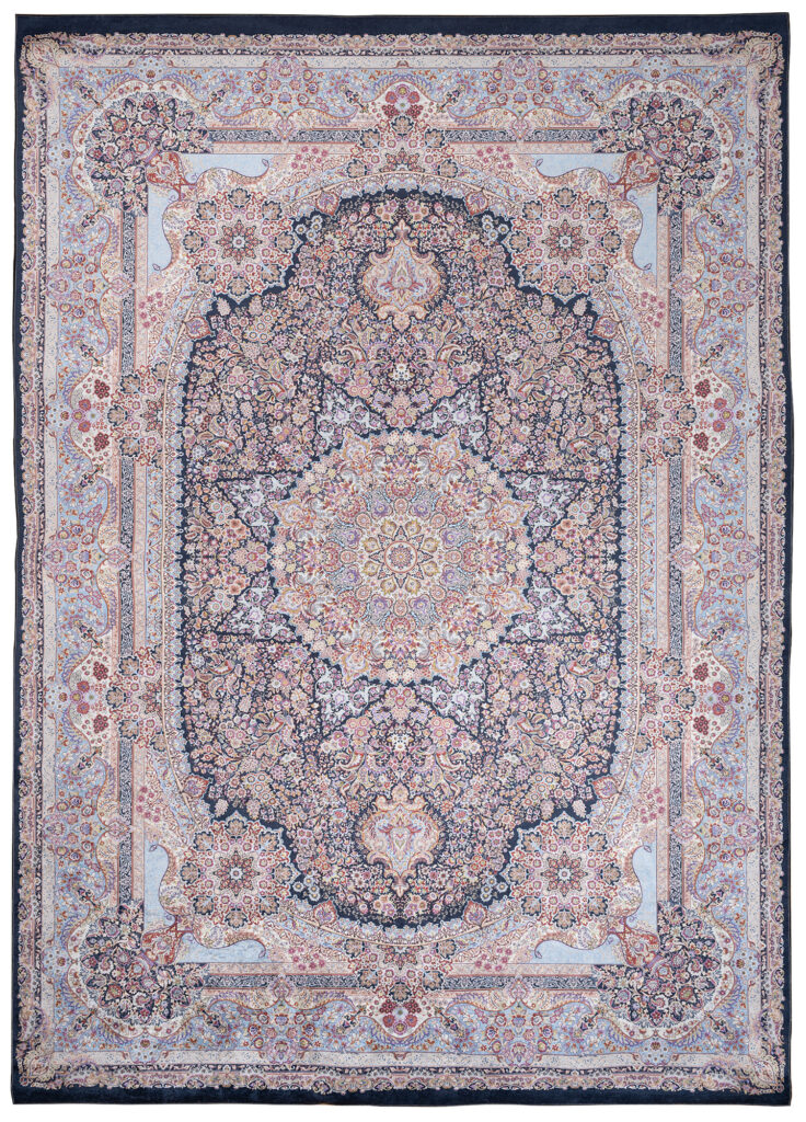 Tapis Victoria à Franges Multicolore Rosace