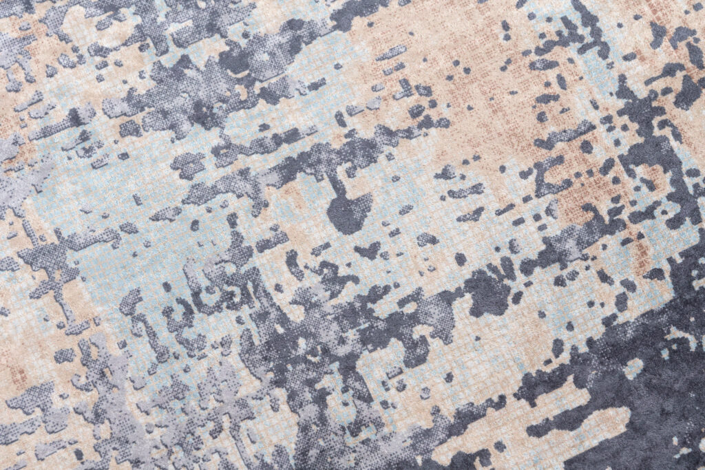 Tapis Toscana Abstrait Bleu Marine Cuivre