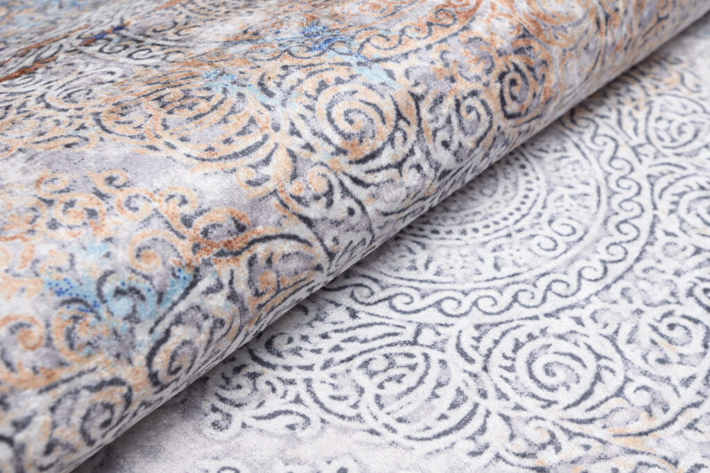 Tapis Victoria Vintage Bleu Marine Cuivre