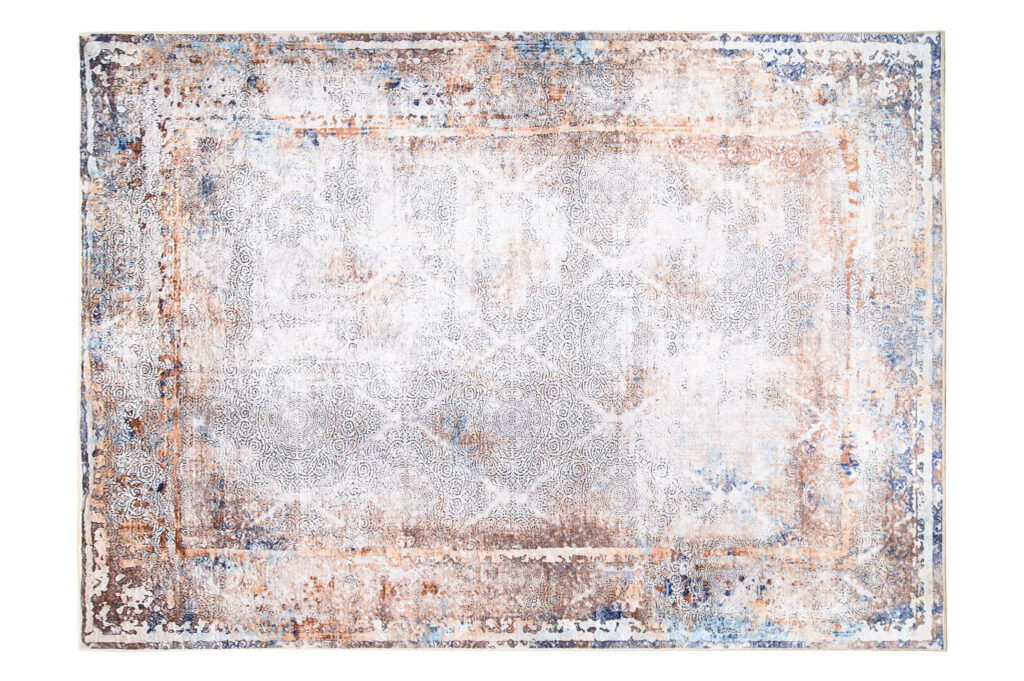 Tapis Victoria Vintage Bleu Marine Cuivre