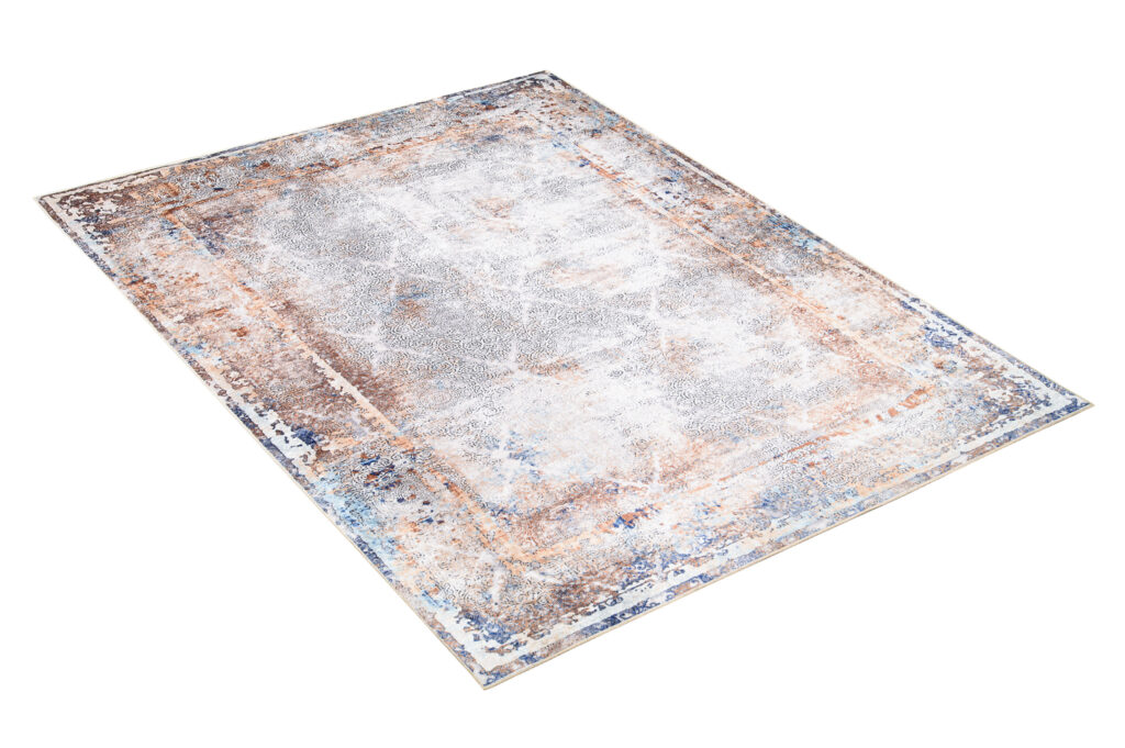 Tapis Victoria Vintage Bleu Marine Cuivre
