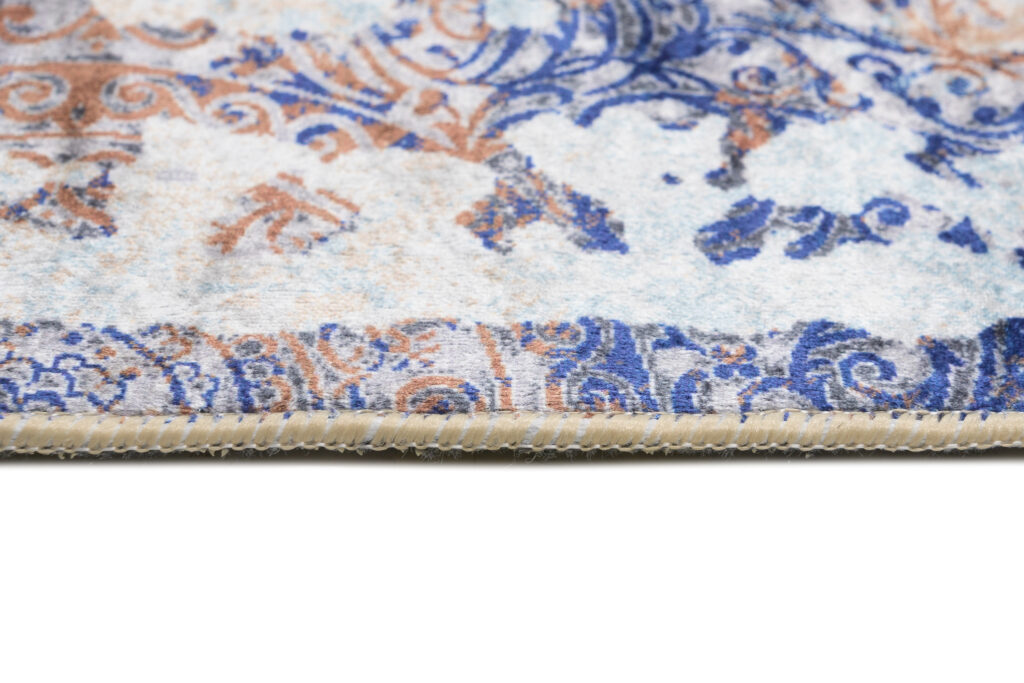 Tapis Victoria Vintage Bleu Marine Cuivre