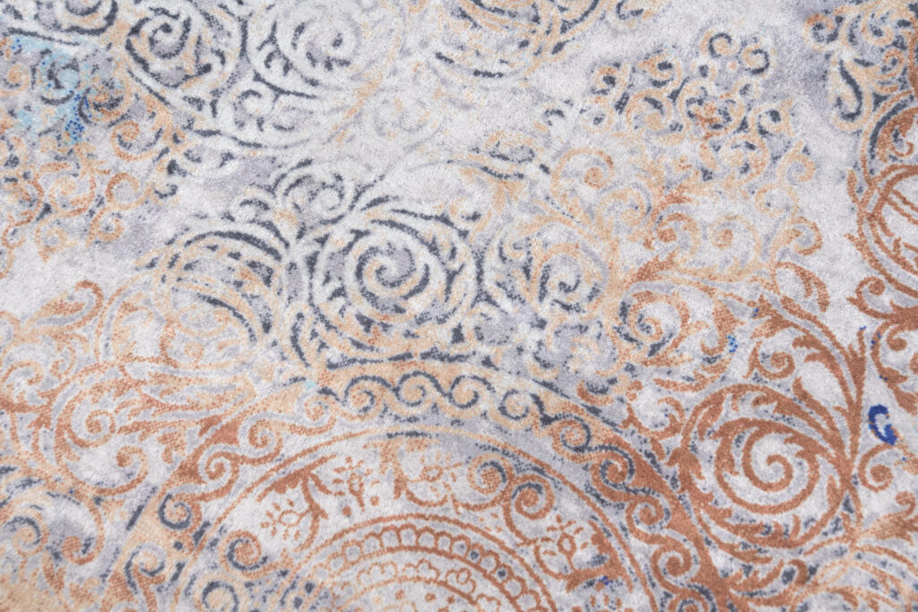 Tapis Victoria Vintage Bleu Marine Cuivre