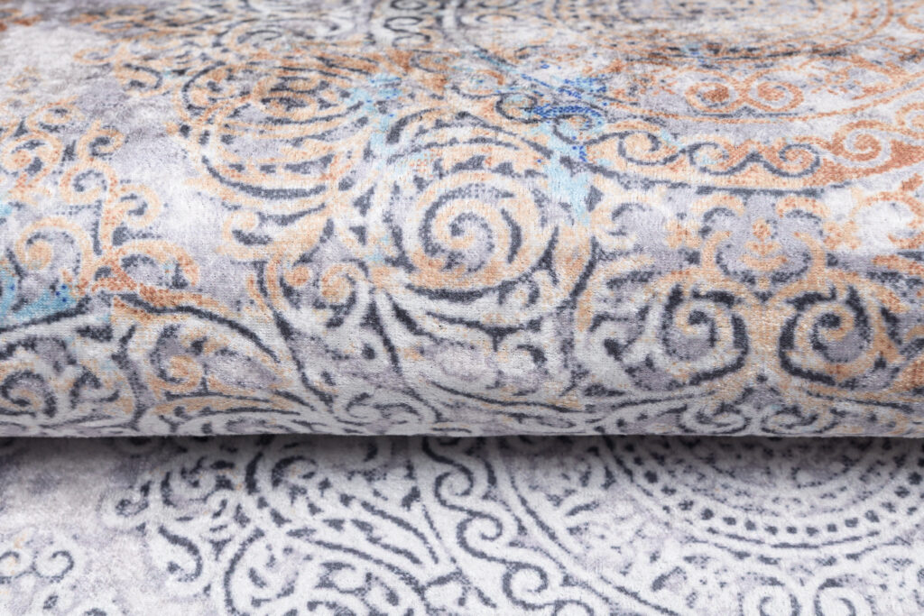 Tapis Victoria Vintage Bleu Marine Cuivre