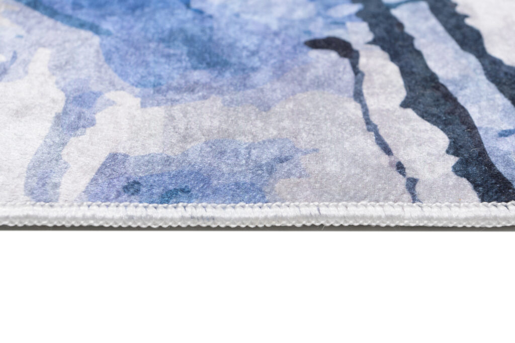 Tapis Toscana Abstrait Bleu Gris Antidérapant
