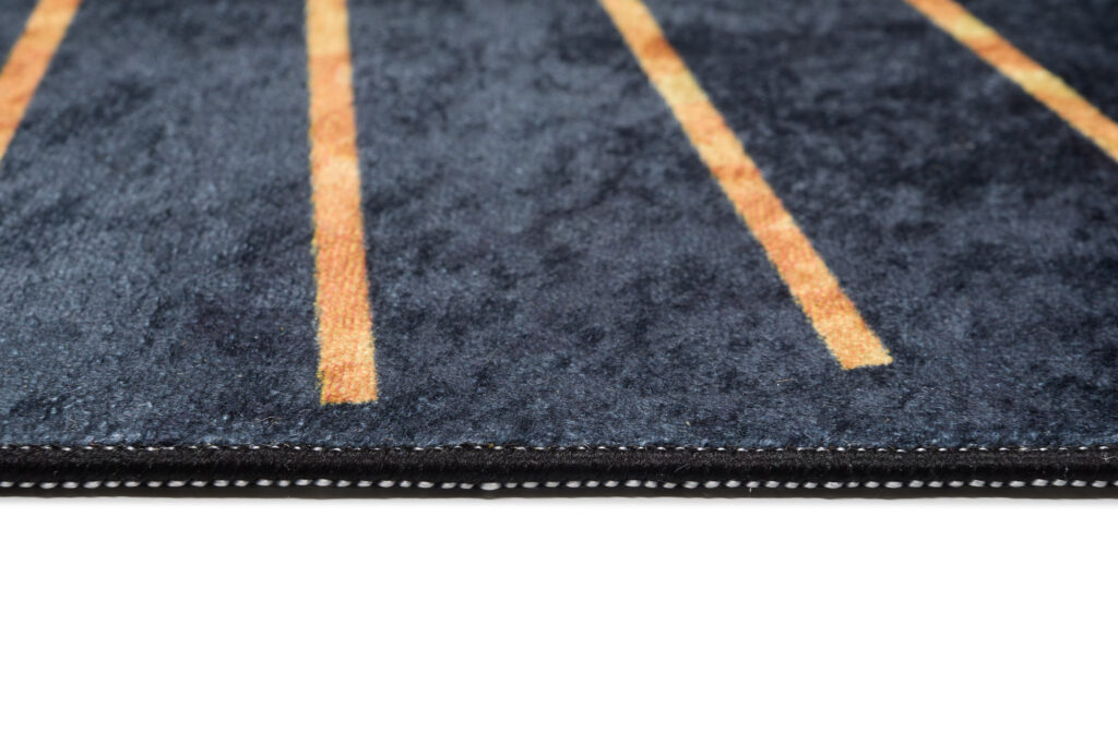 Tapis Toscana Gris Or Rayons Antidérapant