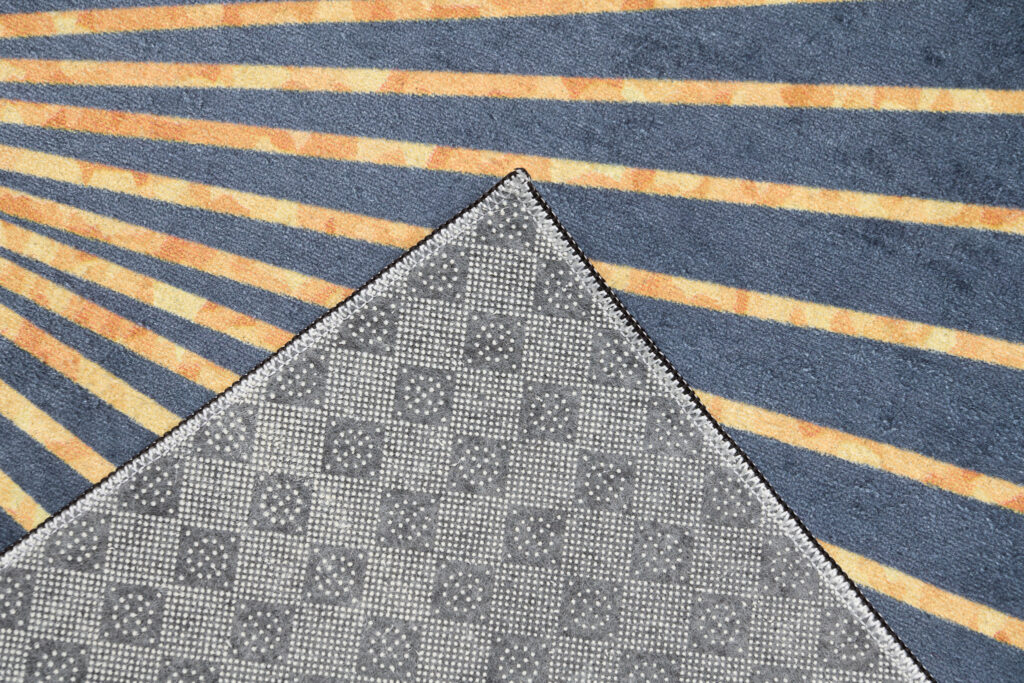 Tapis Toscana Gris Or Rayons Antidérapant