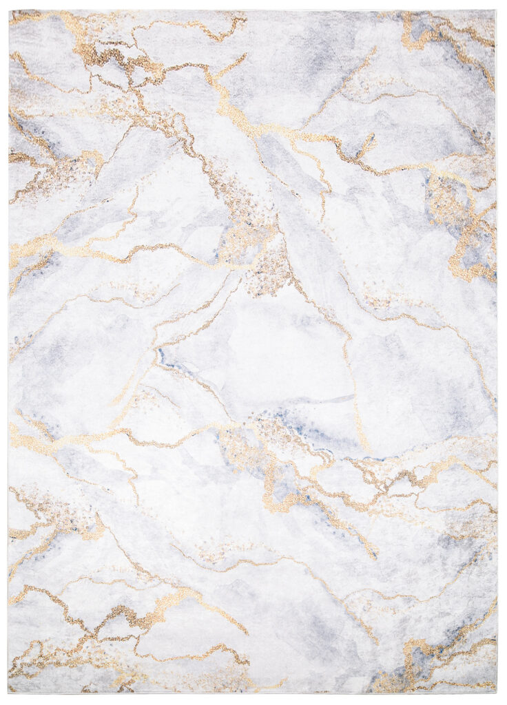 Tapis Toscana Glamour Gris Or Marbre Antidérapant