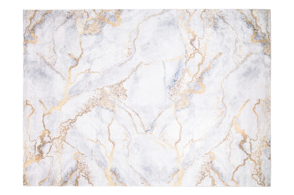 Tapis Toscana Glamour Gris Or Marbre Antidérapant