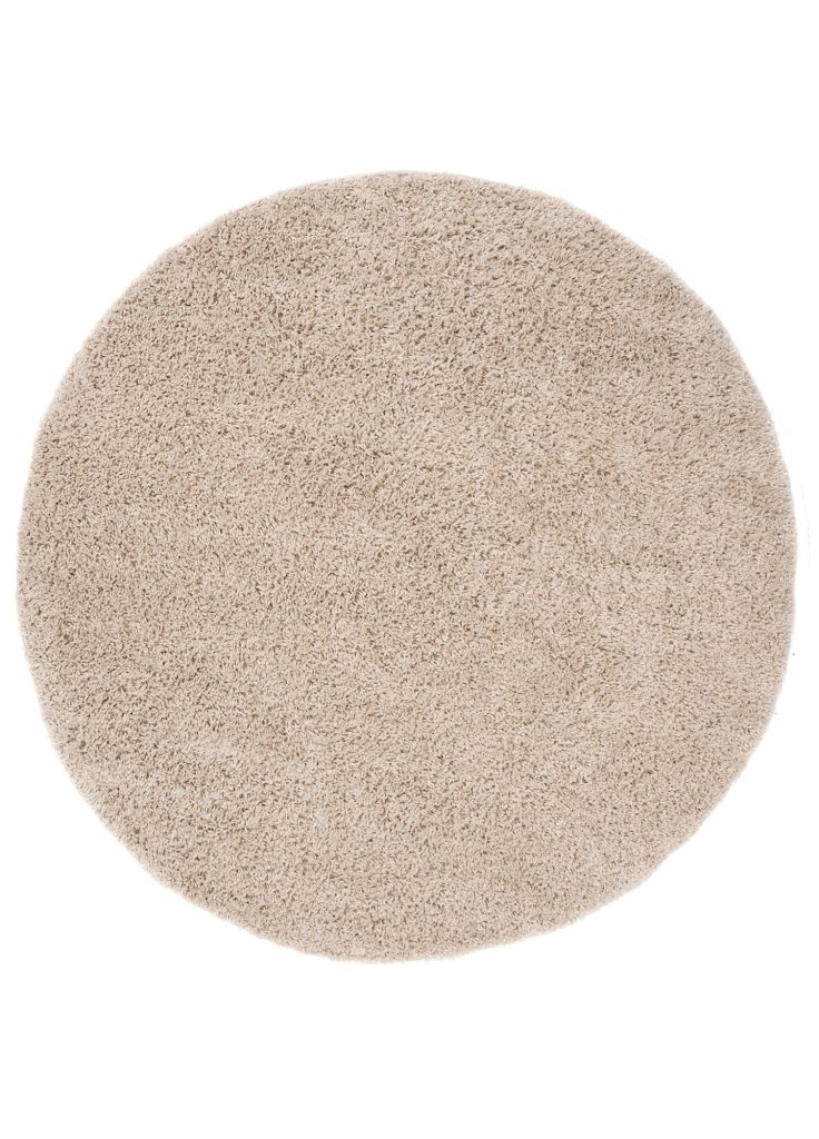 Tapis Essence Rond Shaggy Uni Beige
