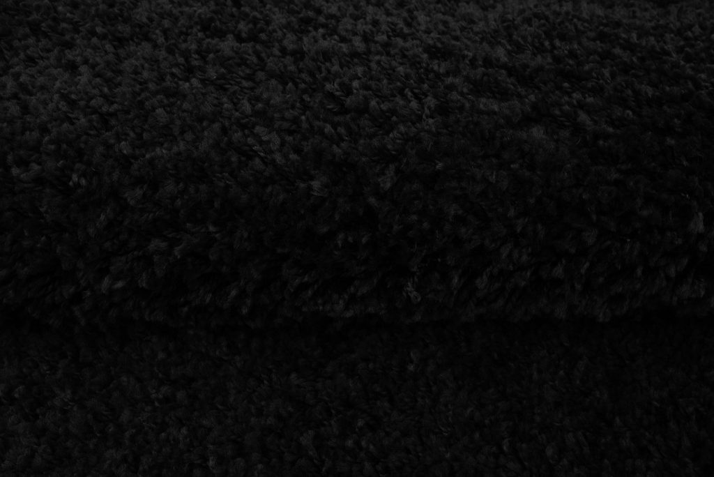 Tapis Essence Rond Shaggy Uni Noir