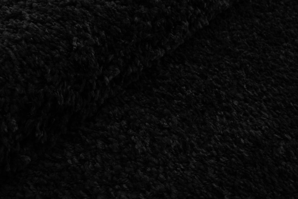 Tapis Essence Rond Shaggy Uni Noir