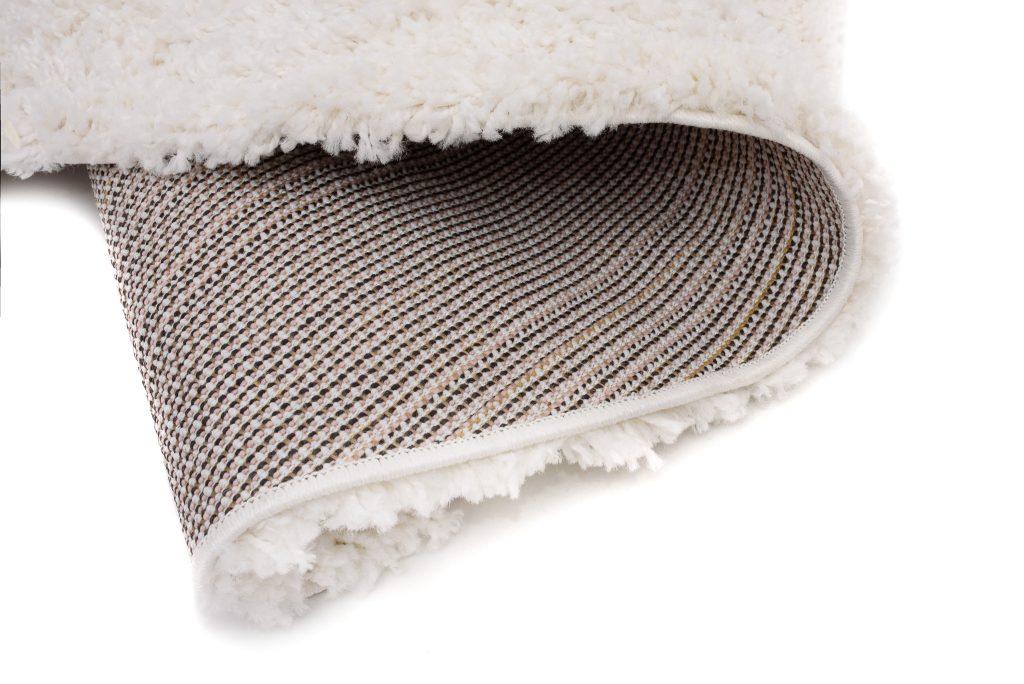Tapis Essence Rond Shaggy Uni Crème