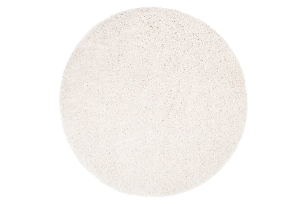 Tapis Essence Rond Shaggy Uni Crème