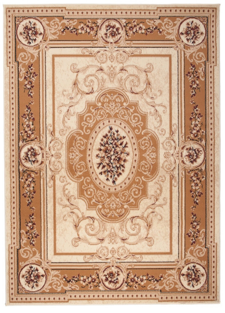 Tapis Atlas Crème Beige Traditionnel Médaillon