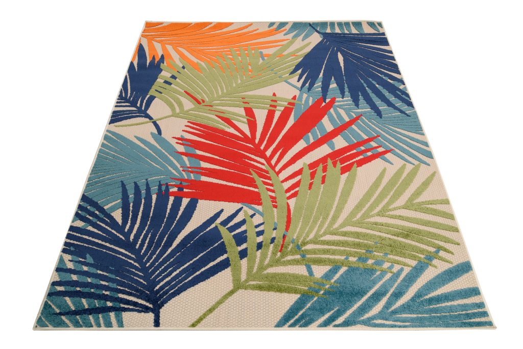 Tapis Extérieur Patio Multicolore Feuilles