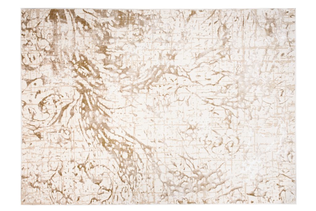 Tapis Hera Crème Beige Abstrait Vagues Effet 3D