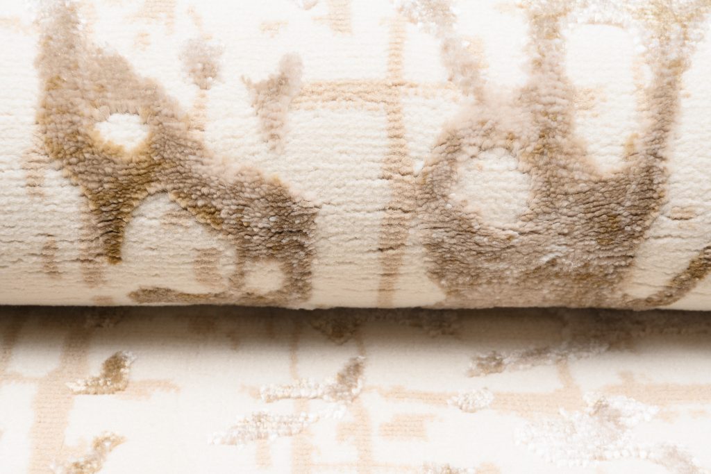 Tapis Hera Crème Beige Abstrait Vagues Effet 3D