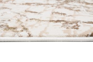 Tapis Hera Crème Beige Marron Vagues Effet 3D