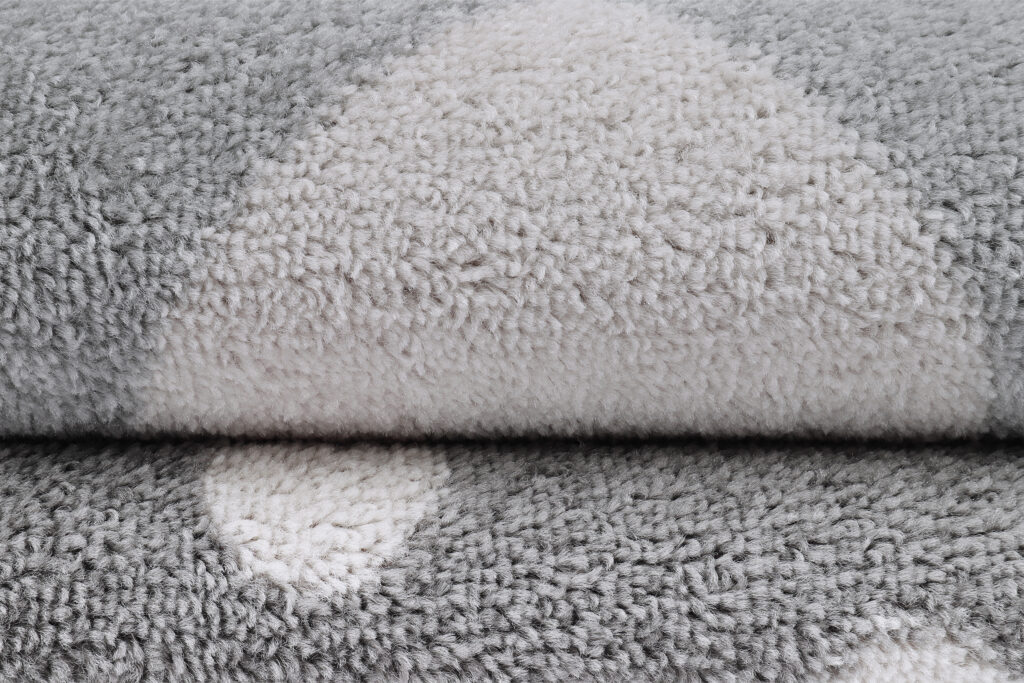 Tapis Lazur Gris Rose Carrés Enfants