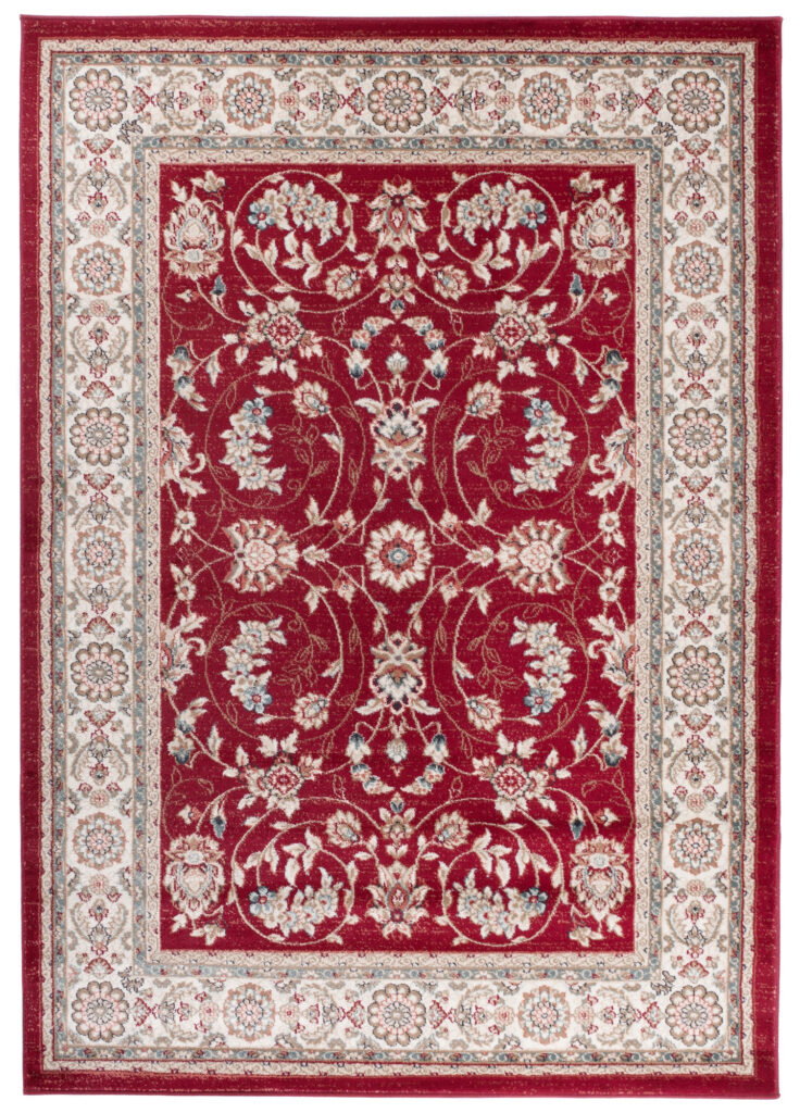 Tapis Colorado Traditionnel Rouge Crème Floral