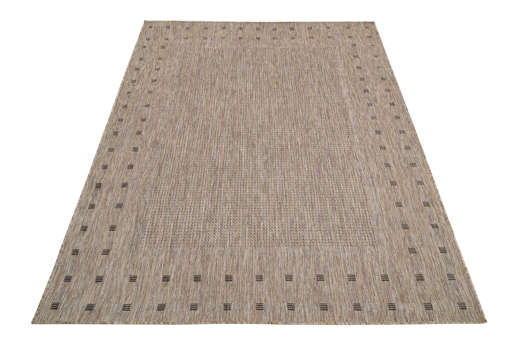 Tapis Melissa Marron Bordure Intérieur Extérieur