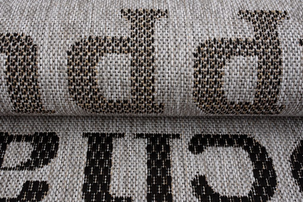 Tapis Melissa Gris Noir Café Intérieur Extérieur