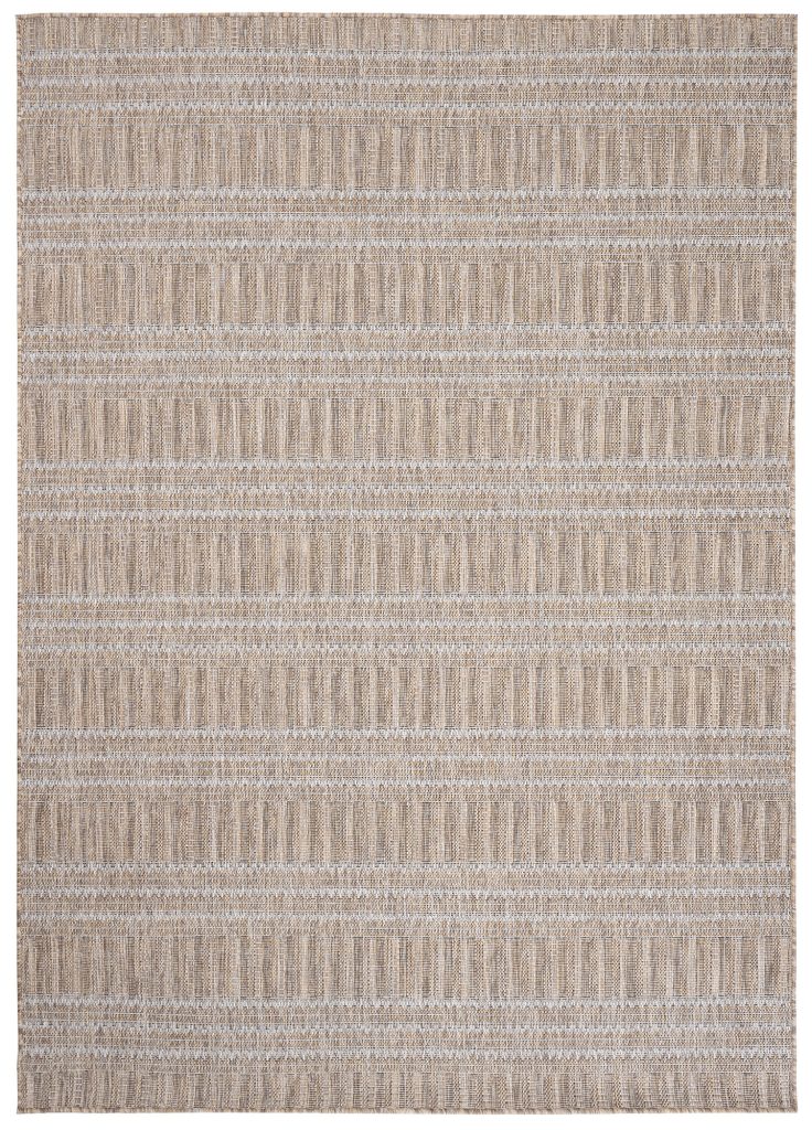 Tapis Melissa Marron Lignes Intérieur Extérieur
