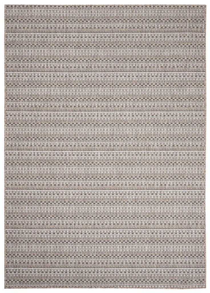 Tapis Melissa Marron Rayures Etroites Intérieur Extérieur
