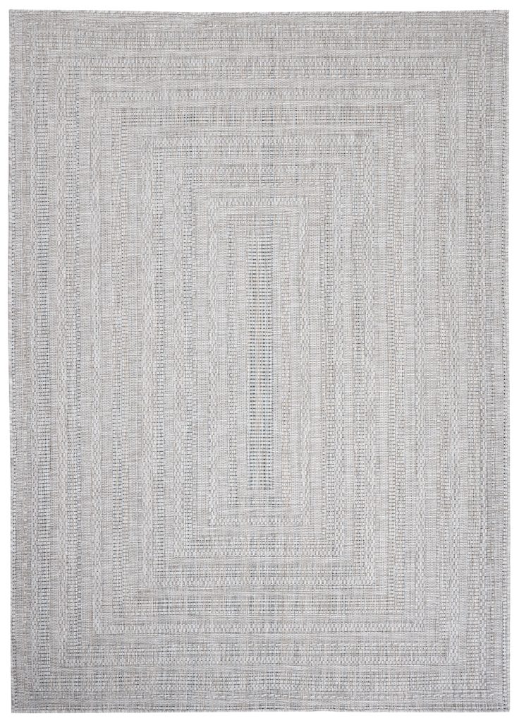 Tapis Melissa Gris Moucheté Géométrique Intérieur Extérieur