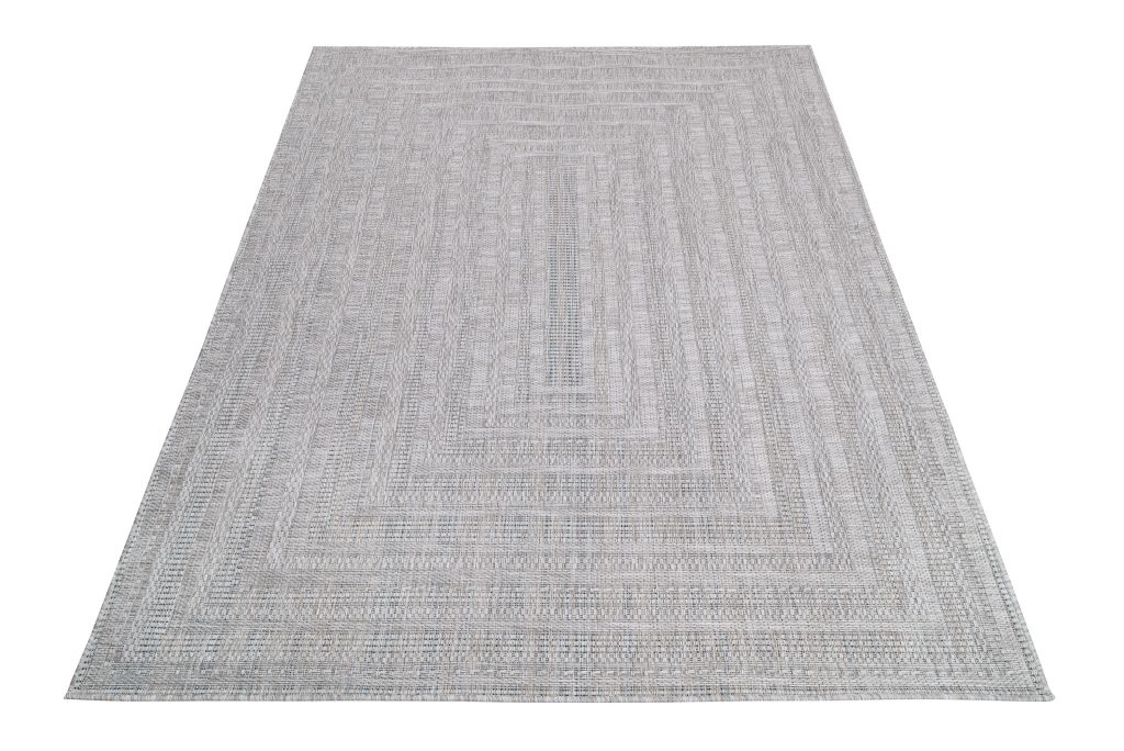 Tapis Melissa Gris Moucheté Géométrique Intérieur Extérieur