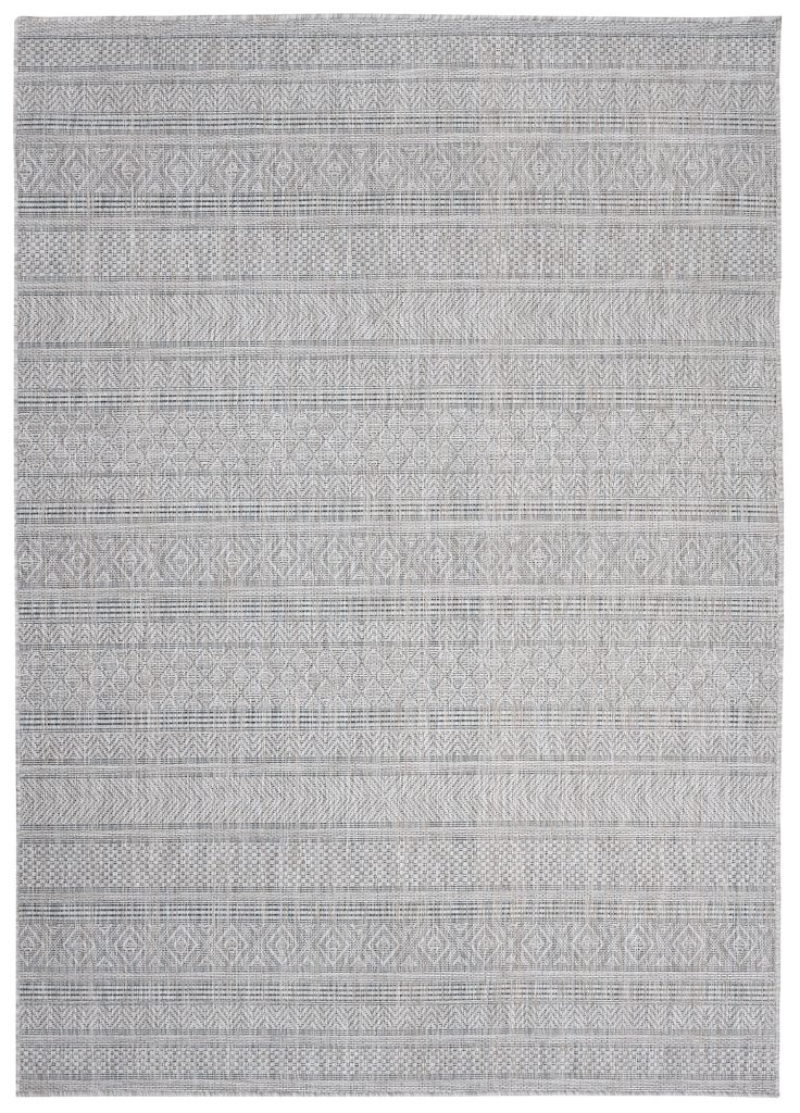 Tapis Melissa Gris Moucheté Ethnique Intérieur Extérieur