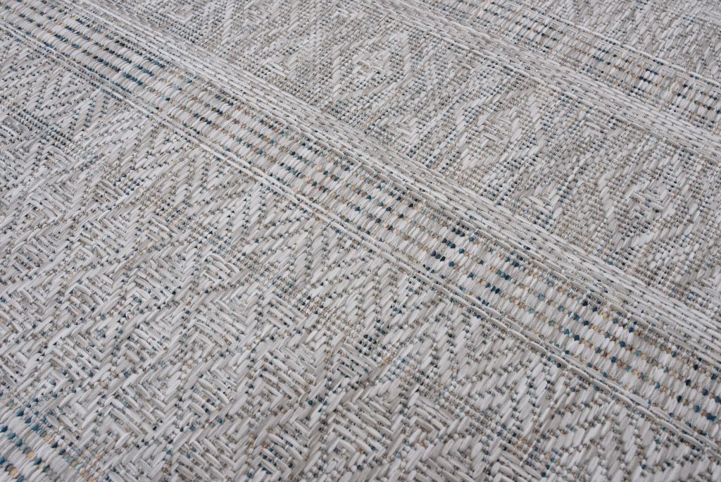Tapis Melissa Gris Moucheté Ethnique Intérieur Extérieur