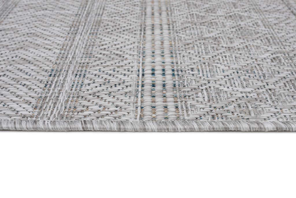 Tapis Melissa Gris Moucheté Ethnique Intérieur Extérieur
