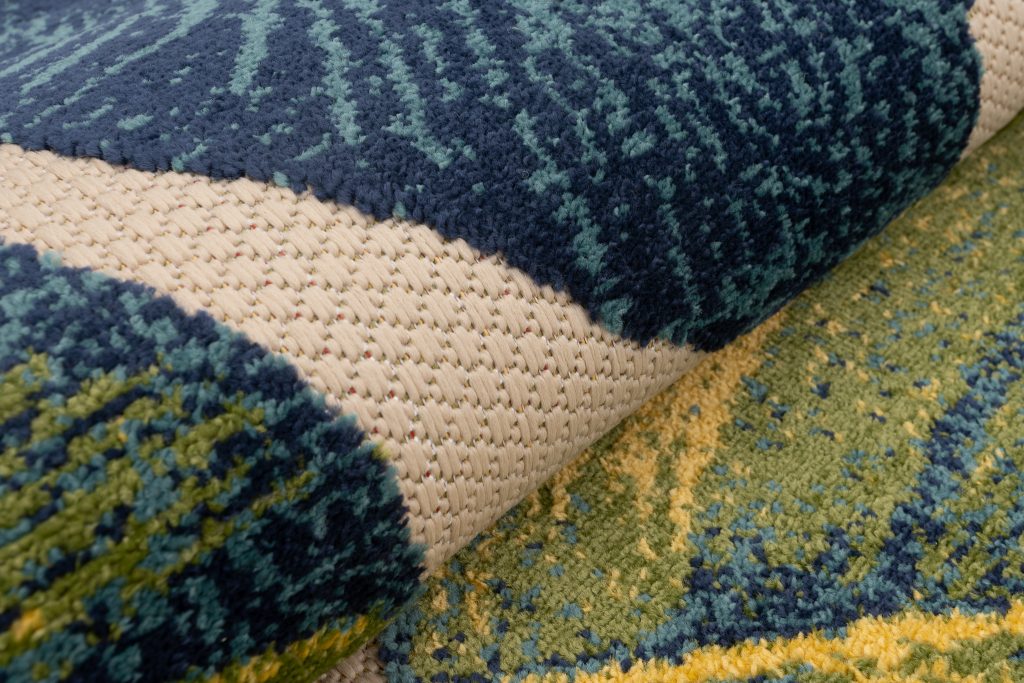 Tapis Extérieur Patio Crème Feuilles de Palmier