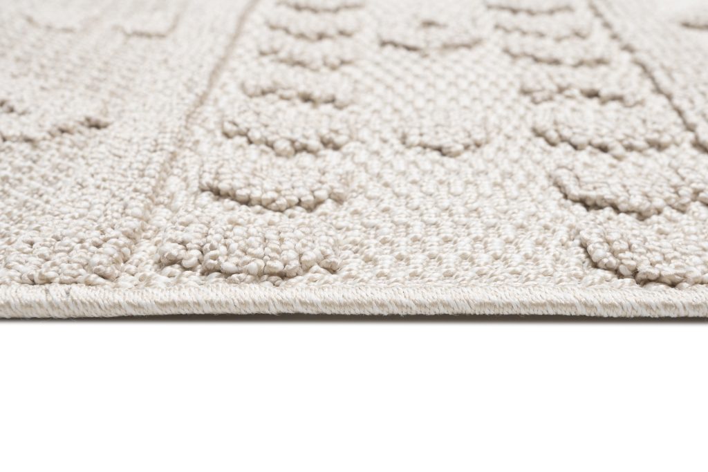 Tapis Timber Intérieur Extérieur Beige Ethnique Franges