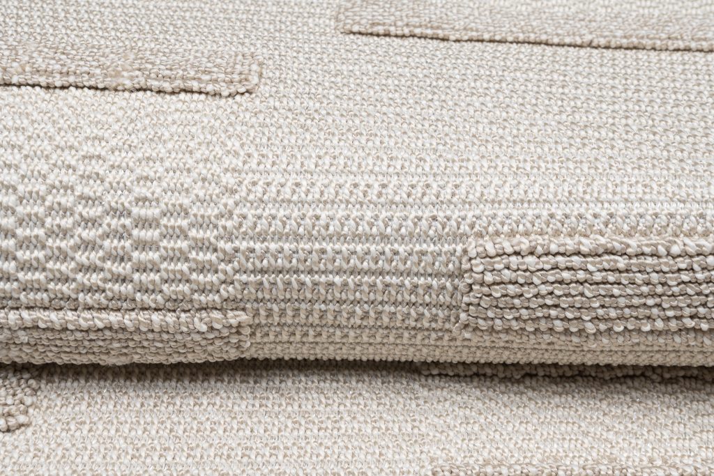 Tapis Timber Intérieur Extérieur Beige Rayé Franges