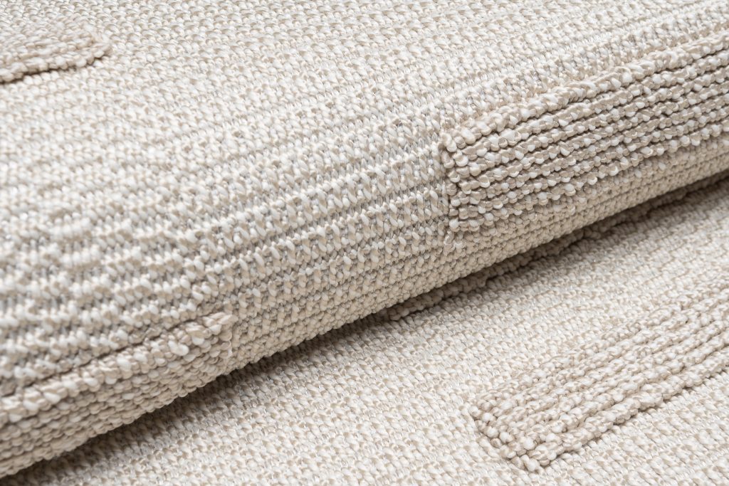 Tapis Timber Intérieur Extérieur Beige Rayé Franges