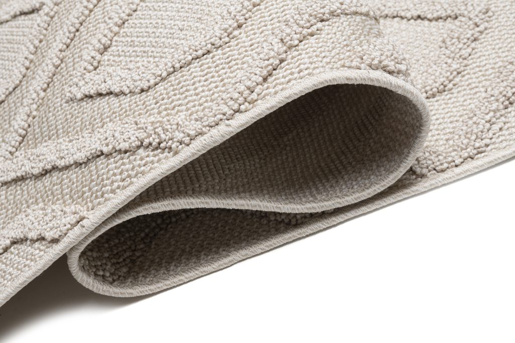 Tapis Timber Intérieur Extérieur Beige Géométrique Franges