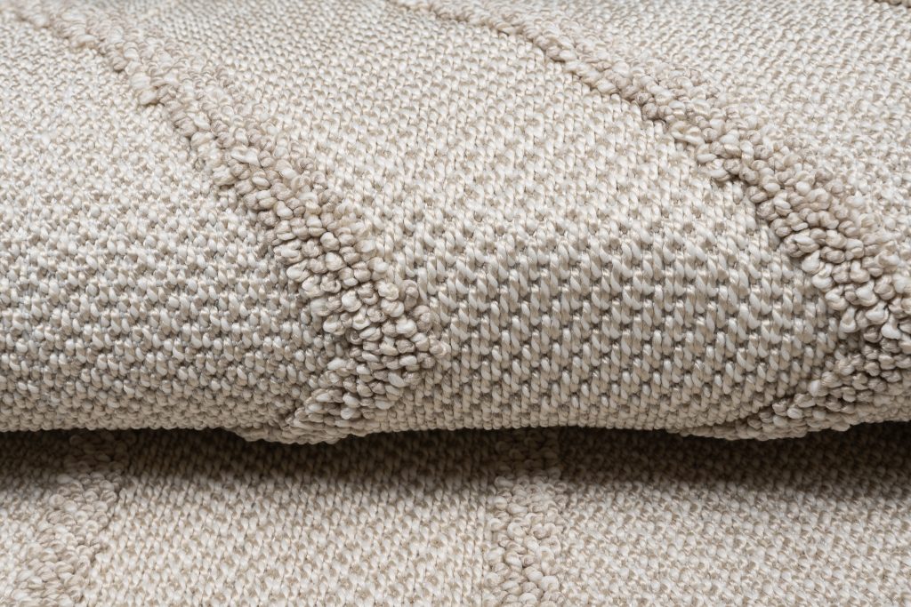 Tapis Timber Intérieur Extérieur Beige Zigzag Franges